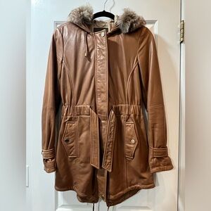Mossimo Dutti Brown leather  jacket